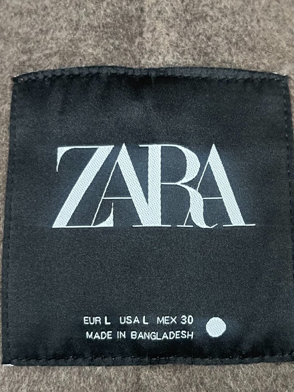 NWT Zara Brown Wool Blend Jacket sz L - Picture 6 of 7